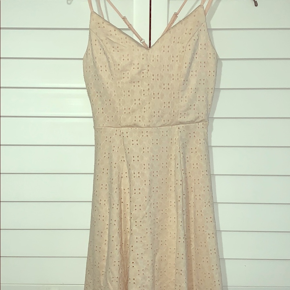 Honey & Rosie Pale Pink Eyelet Dress